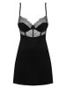 Sharlotte chemise & thong black L/XL