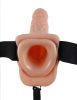 7" Hollow Strap-On with Balls  Light/Black