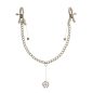 Crystal Nipple Clamps Silver