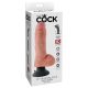 8" Vibrating Cock with Balls  Light