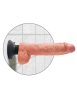 10" Vibrating Cock with Balls  Light