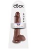 10" Cock with Balls  Brown