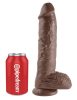 10" Cock with Balls  Brown