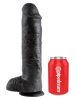 11" Cock with Balls Black