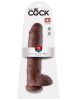 11" Cock with Balls  Brown