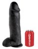 12" Cock with Balls Black