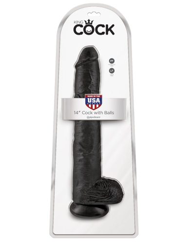 14" Cock with Balls  Black