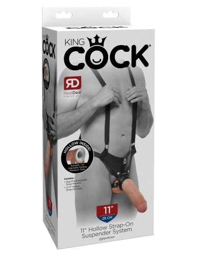 11" Hollow Strap On Suspender System  Light/Black