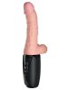 7.5" Thrusting Cock with Balls Brown