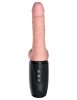 7.5" Thrusting Cock with Balls Brown