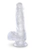 6" with balls Clear