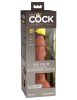 6" Dual Density Silicone Cock  Tan