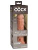 8" Dual Density Silicone Cock  Tan