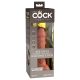 6" Dual Density Vibrating Silicone Cock  Tan