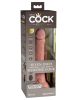 7" Dual Density Vibrating Silicone Cock with Remote  Light