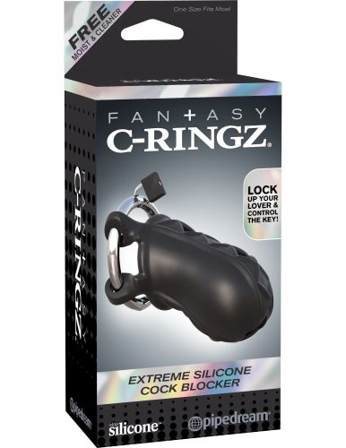 Extreme Silicone Cock Blocker  Black