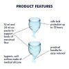 Feel secure Menstrual Cup (light blue)