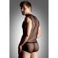 Net set - shirt and thong - black {} M/L