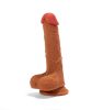 X-MEN 8.3 inch Double Layer Silicone Dildo Brown