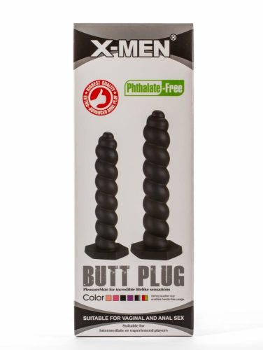 X-Men 9.45" Butt Plug Silicone Black M