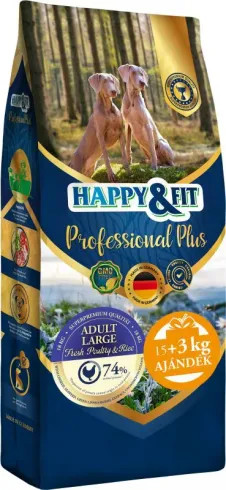 Happy&Fit Professional Plus Adult Fresh Poultry&Rice Large 18Kg