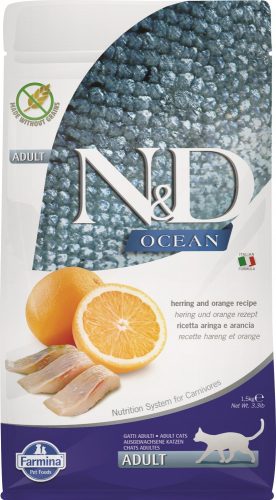 N&D Cat Ocean Hering&Narancs Adult 1,5Kg