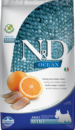 N&D Dog Ocean Adult Mini Hering&Narancs 2,5Kg