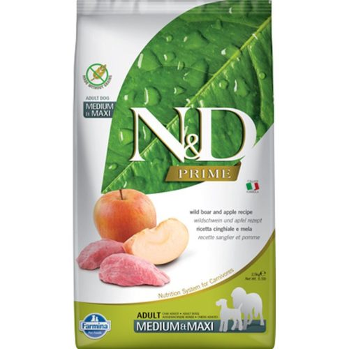 N&D Dog Prime Vaddisznó&Alma Adult Medium&Maxi 2,5Kg