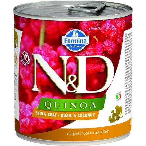 N&D Dog Quinoa Konzerv Fürj&Kókusz 285G