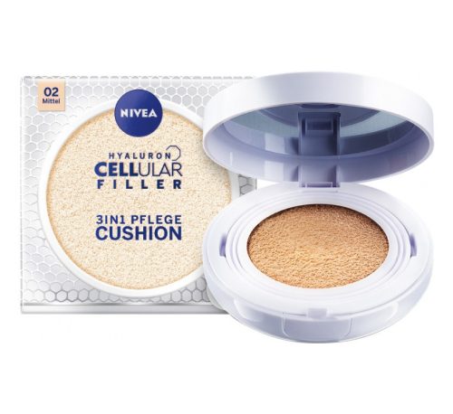 Nivea Hyaluron Cellular Filler gondoskodó smink v szivacs 3v1 02 Medium 15g