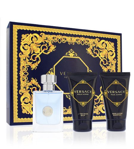 Versace Pour Homme eau de toilette for men 50 ml + balzám po holení 50 ml + tusfürdő 50 ml ajándék szett