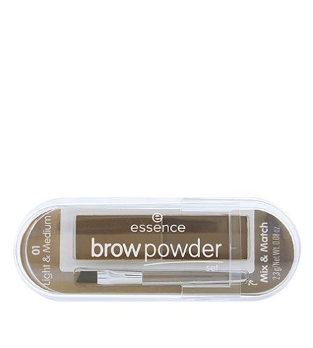 Essence Brow Powder set pro úpravu obočí 01 Light & Medium 2,3 g