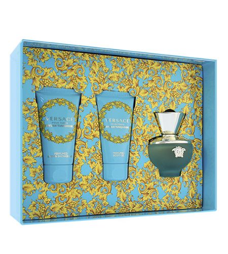 Versace Dylan Turquoise ajándék szett női EDT 50 ml + tusfürdő 50 ml + testápoló 50 ml