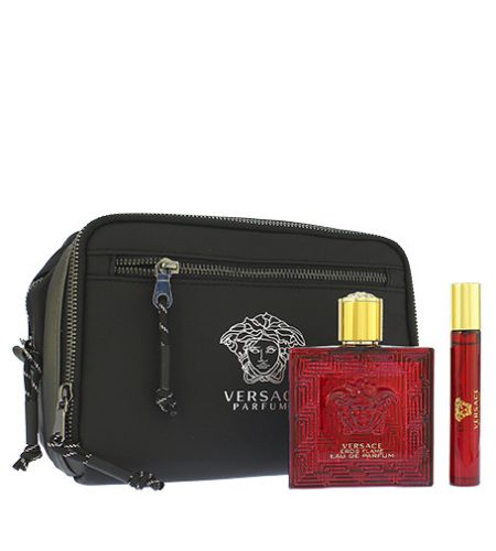 Versace Eros Flame ajándék szett férfi EDP 100 ml + EDP 10 ml + kosmetická taška