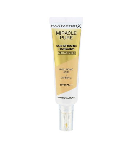 Max Factor Miracle Pure smink pro bőrjavító SPF 30 33 Crystal Beige 30 ml