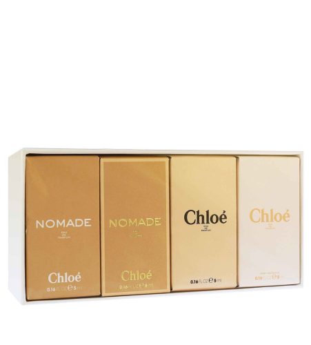 Chloé Ladies Mini Set ajándék szett női Nomade EDP 5 ml + Nomade EDT 5 ml + Chloé EDP 5 ml + Chloé EDT 5 ml