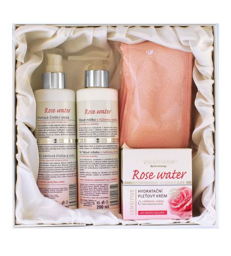 Vivaco Rose Water SET (Cleansing Water 200ml + BL 200ml + Face Cream 50ml)