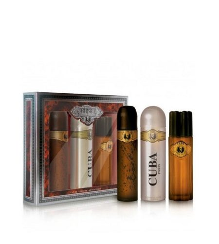 Cuba Gold eau de toilette for men 100 ml + voda po holení 100 ml + dezodor 200 ml ajándék szett