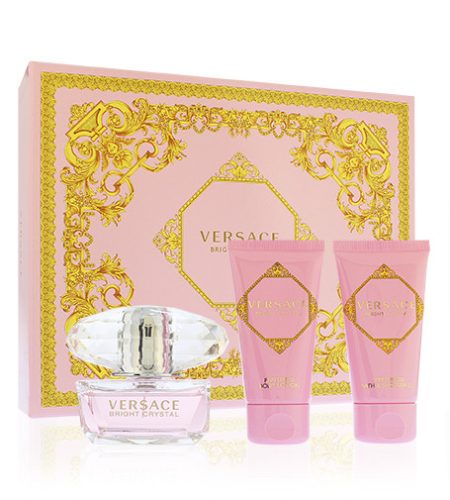 Versace Bright Crystal eau de toilette for women 50 ml + testápoló 50 ml + tusfürdő 50 ml ajándék szett
