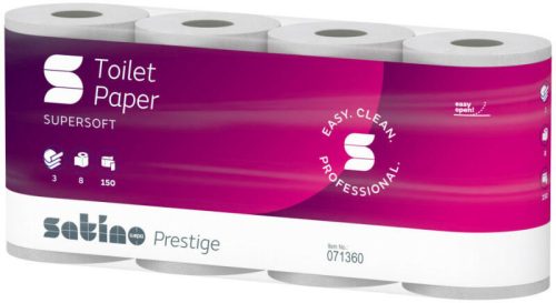 Satino Wepa Prestige Toalettpapír 3 Rétegű, Fehér 8 Tekercses